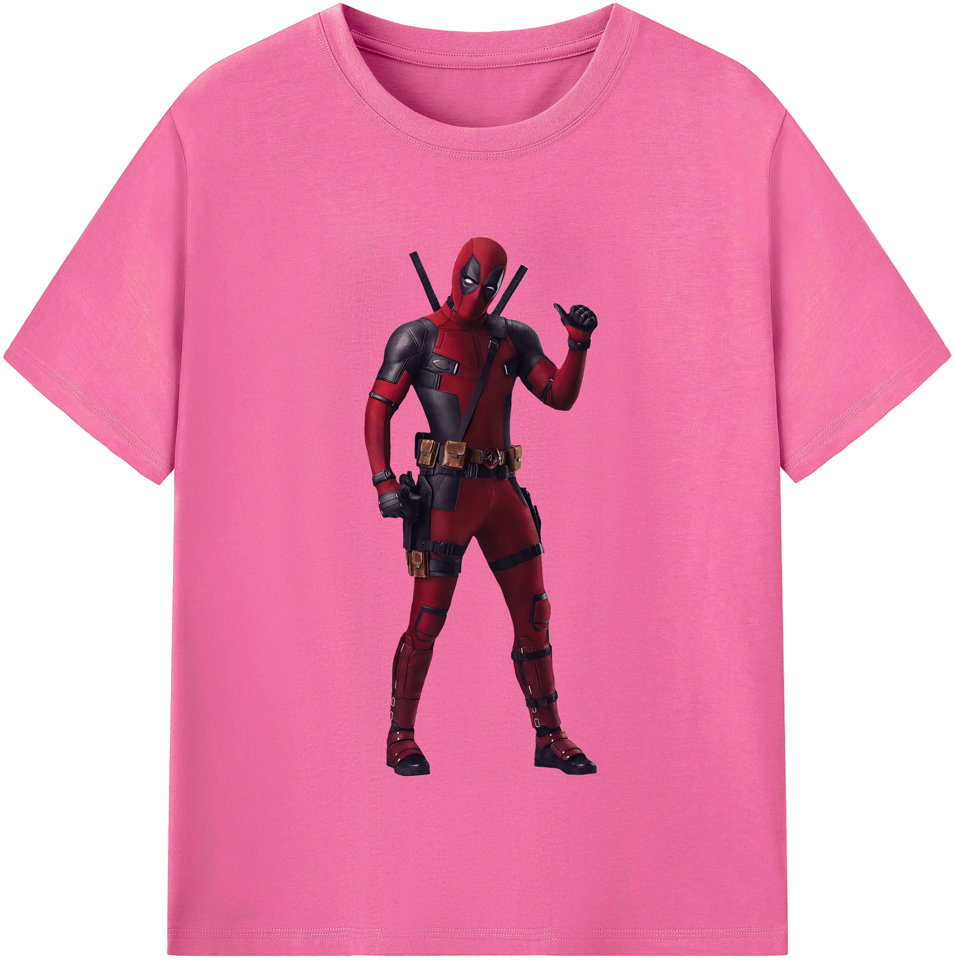（画像用） Deadpool デッドプール レディースカジュアルプリントTシャツ（綿100％）